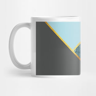 Abstract snake print, color blocking blue, grey Mug